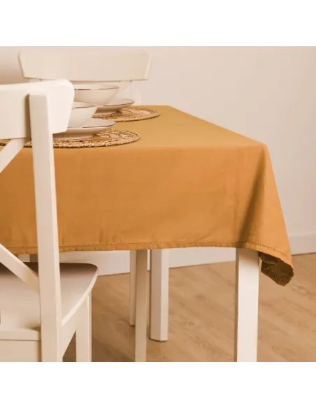 Toalha de mesa anti manchas algodão liso Toalha de mesa anti manchas algodão liso