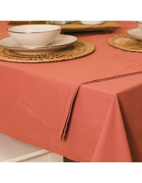 Toalha de mesa anti manchas algodão liso Toalha de mesa anti manchas algodão liso