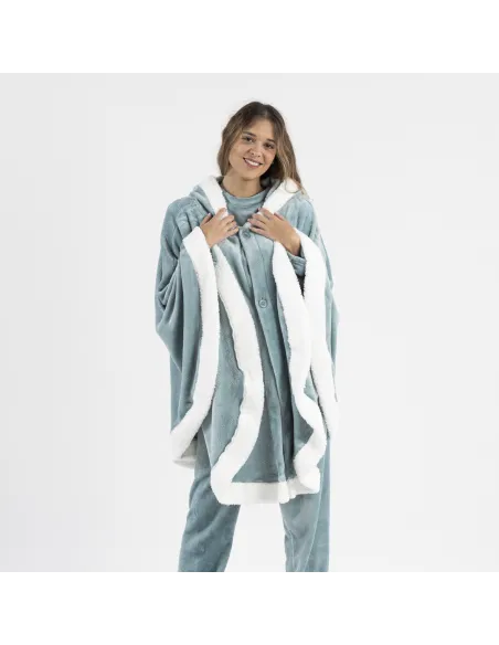 Manta com mangas lisa