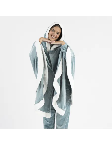 Manta com mangas lisa