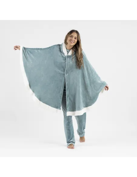 Manta com mangas lisa