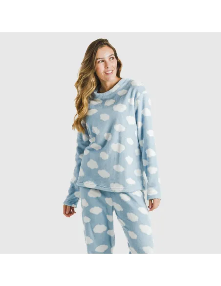 Pijama coral Nubecita azul celeste Pijama coral Nubecita azul celeste
