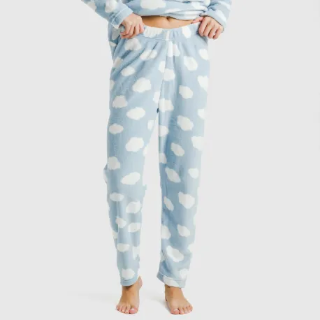 Pijama coral Nubecita azul celeste