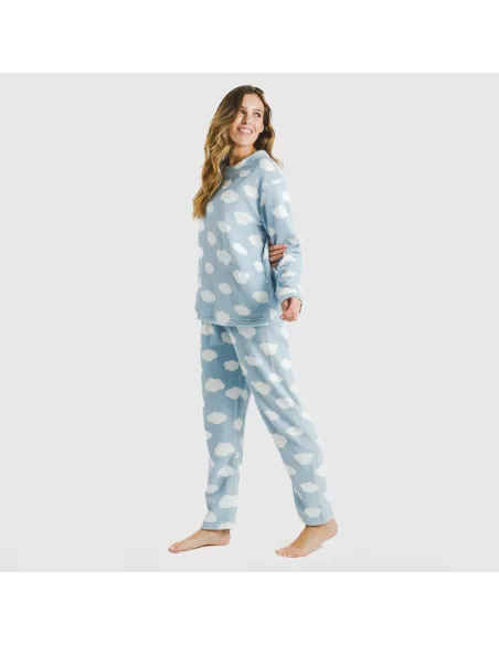 Pijama coral Nubecita azul celeste Pijama coral Nubecita azul celeste