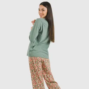 Pijama algodão Musa verde 2