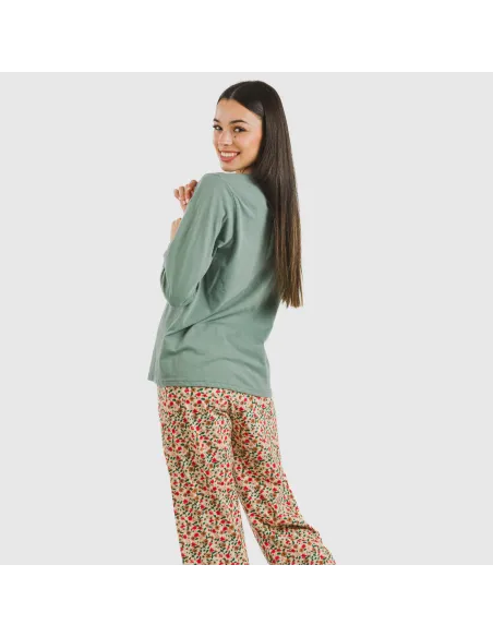 Pijama algodão Musa verde