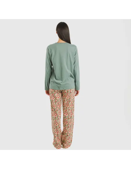 Pijama algodão Musa verde