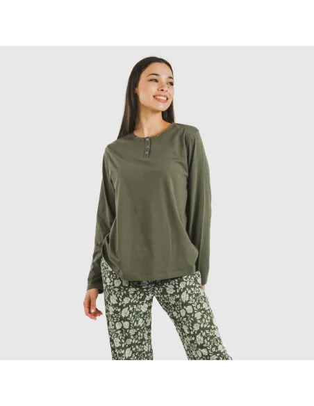 Pijama algodão Mozarabe verde