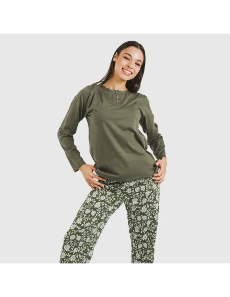 Pijama algodão Mozarabe verde