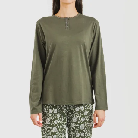 Pijama algodão Mozarabe verde