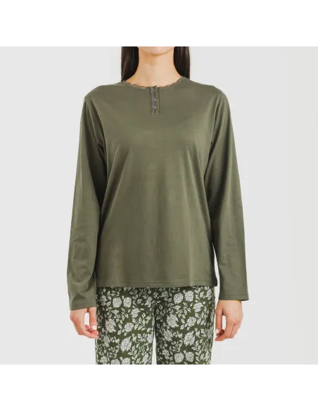 Pijama algodão Mozarabe verde