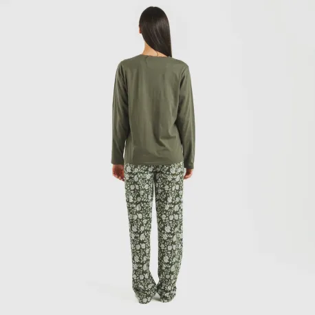 Pijama algodão Mozarabe verde