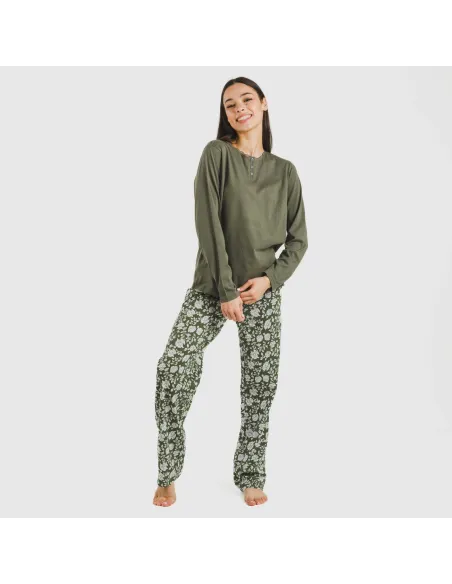 Pijama algodão Mozarabe verde