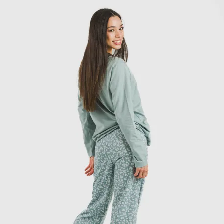 Pijama algodão Oniris azul indigo