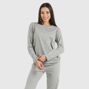 Pijama algodão Raya Chuck cinza misto
