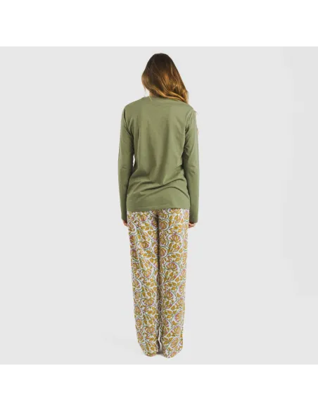 Pijama algodão Venus verde caça