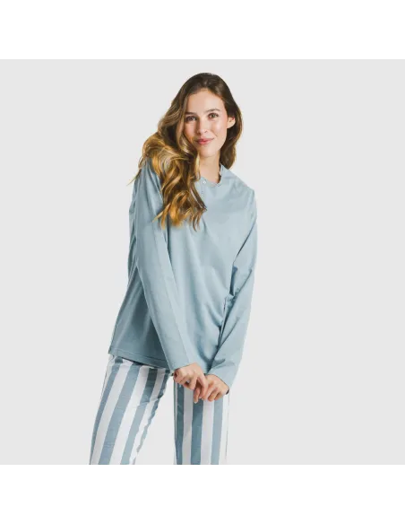 Pijama algodão Raya Elvis azul indigo