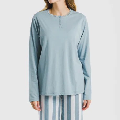 Pijama algodão Raya Elvis azul indigo