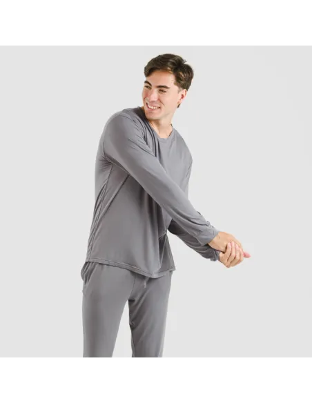 Pijama comprido viscosa homem liso Pijama comprido viscosa homem liso