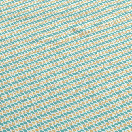 Jogo de lençóis algodão Denalia água marinha