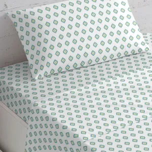 Jogo de lençóis algodão Joy água marinha