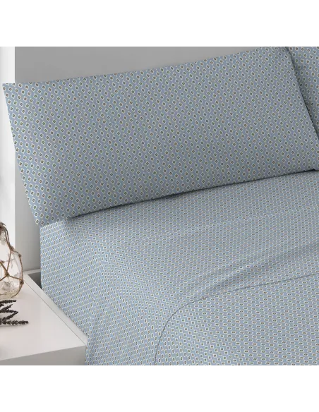 Jogo de lençóis algodão Sassy azul indigo Jogo de lençóis algodão Sassy azul indigo