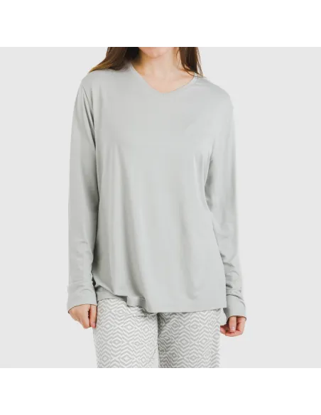 Pijama mulher soft Maximo cinza
