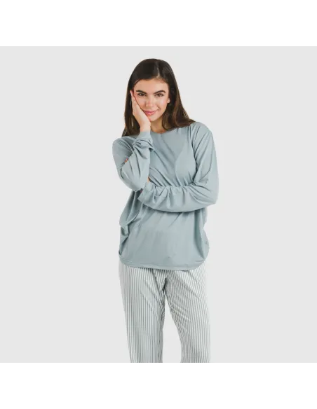 Pijama mulher soft Raya Kodac azul indigo