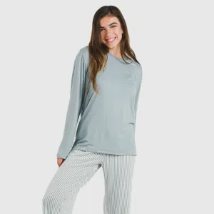 Pijama mulher soft Raya Kodac azul indigo