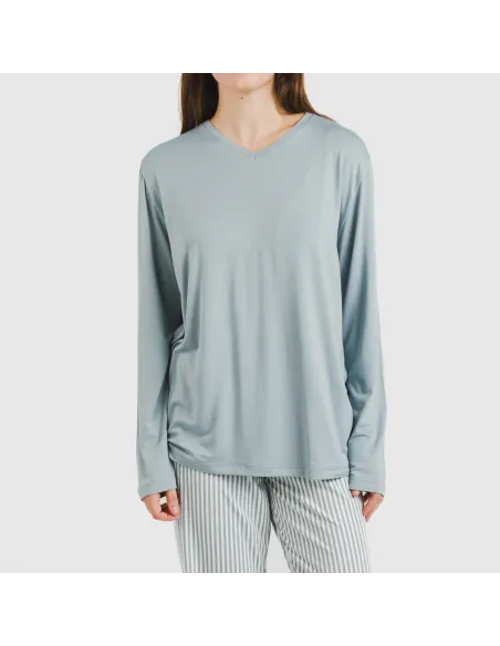 Pijama mulher soft Raya Kodac azul indigo