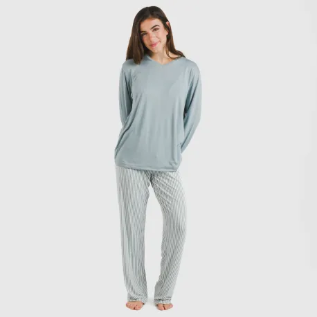 Pijama mulher soft Raya Kodac azul indigo