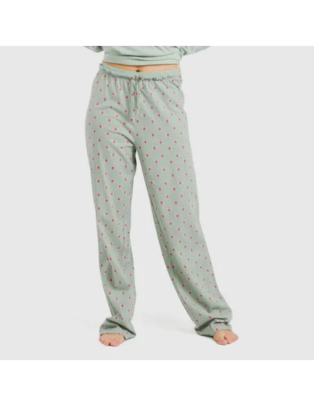 Pijama algodão Alessia verde tiffany