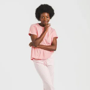 Pijama comprido algodão mulher manga fluída Raya Kodac marsala