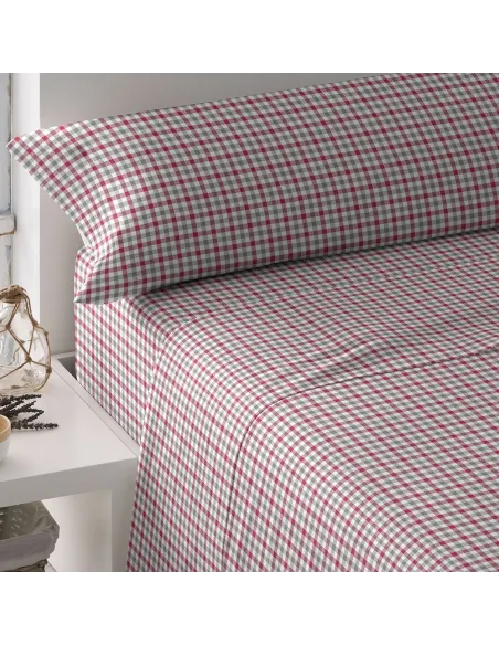 Jogo de lençóis algodão Adam verde vermelho Jogo de lençóis algodão Adam verde vermelho