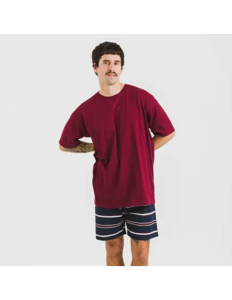 Pijama homem curto Lucio bordeaux Pijama homem curto Lucio bordeaux