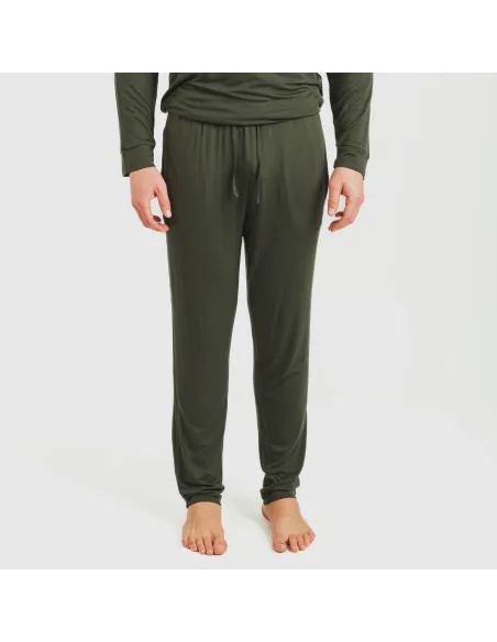 Pijama comprido viscosa homem liso