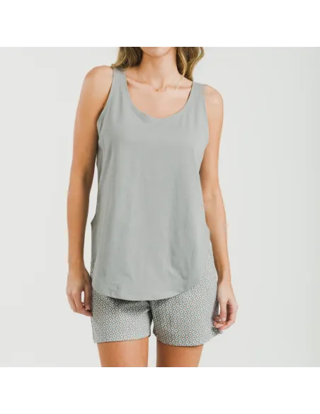 Pijama curto algodão Sassy verde Pijama curto algodão Sassy verde