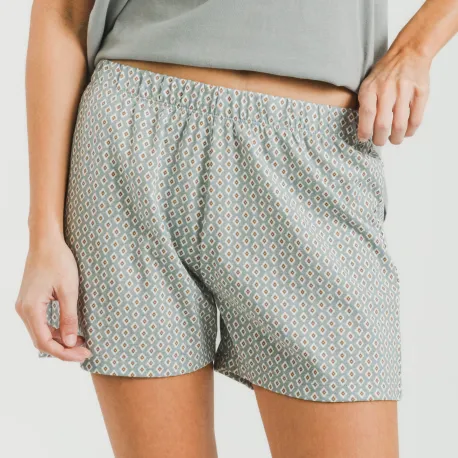 Pijama curto algodão Sassy verde