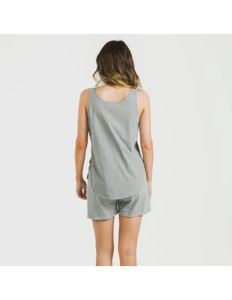 Pijama curto algodão Sassy verde Pijama curto algodão Sassy verde