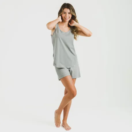 Pijama curto algodão Sassy verde