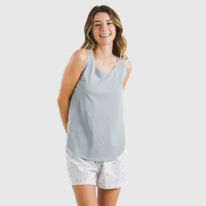 Pijama curto algodão Condy azul indigo