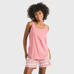 Pijama curto algodão Azucena marsala