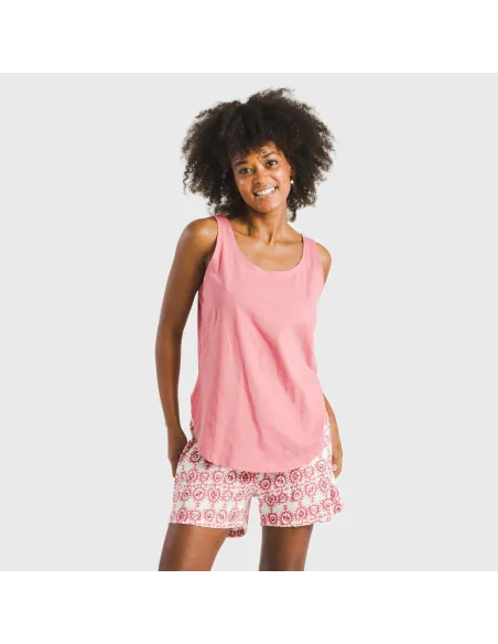 Pijama curto algodão Azucena marsala Pijama curto algodão Azucena marsala