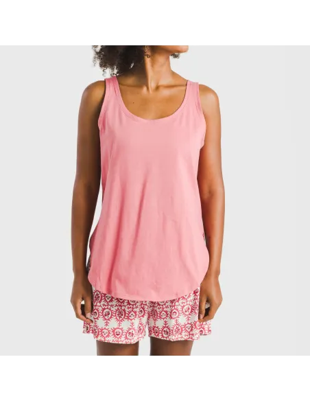 Pijama curto algodão Azucena marsala Pijama curto algodão Azucena marsala