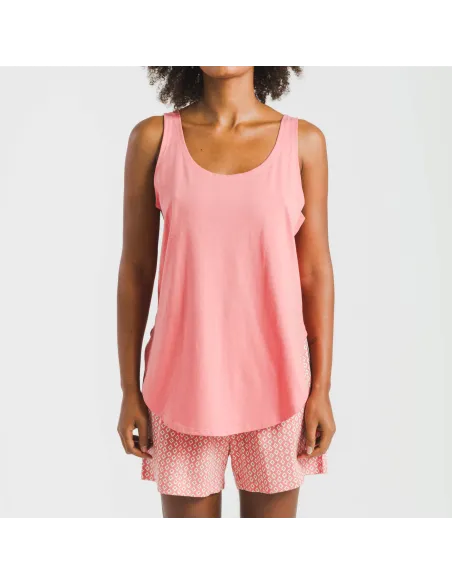 Pijama curto algodão Sassy coral Pijama curto algodão Sassy coral