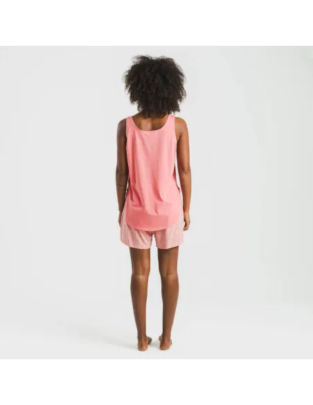 Pijama curto algodão Sassy coral Pijama curto algodão Sassy coral
