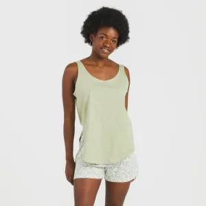 Pijama curto algodão Geminis verde