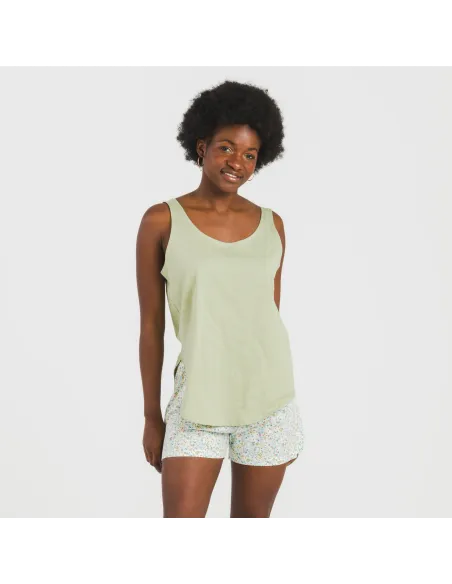 Pijama curto algodão Geminis verde