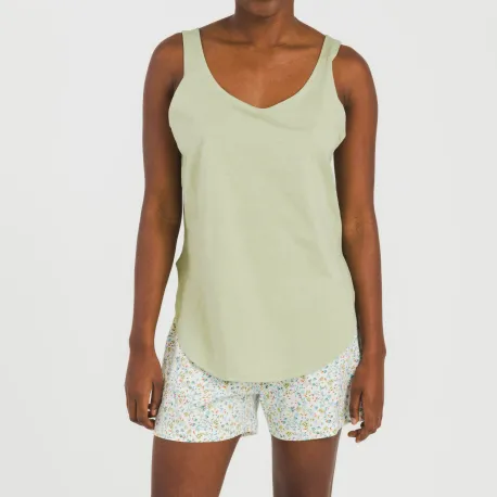 Pijama curto algodão Geminis verde