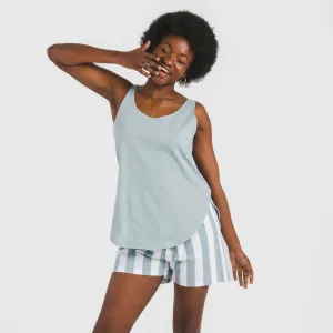 Pijama curto algodão Raya Elvis azul indigo